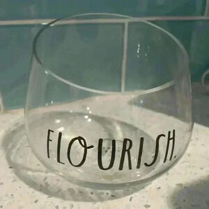 Rae Dunn  - FLOURISH Flower Glass Plant Terrarium Vase Bowl